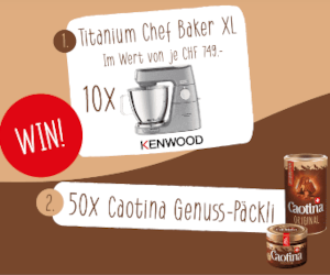 Verlosung: Kenwood Titanium Chef Baker oder Caotina-Produktpaket gewinnen