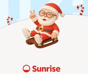 Adventskalender Sunrise: jeden Tag einen Preis gewinnen