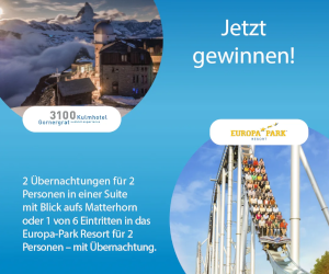 Wettbewerb: Übernachtung auf dem Gornergrat oder im Europa-Park Resort gewinnen